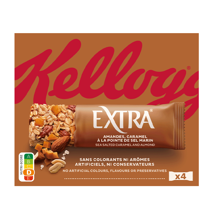 Barres Extra Amandes Caramel -  4x32g