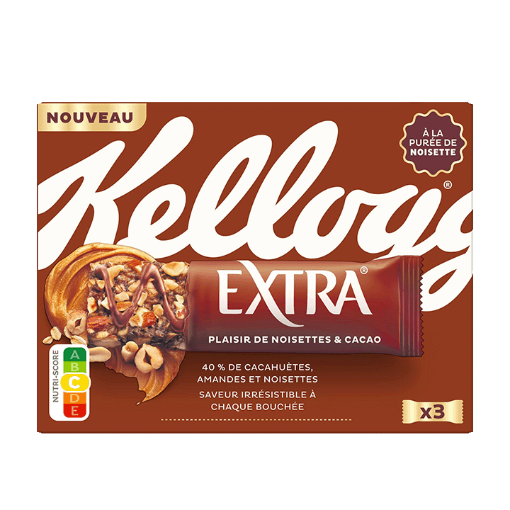Barres Extra Plaisir de noisettes - 3x35g