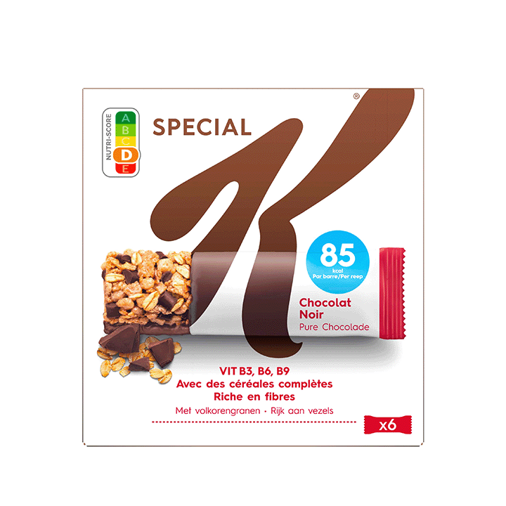 Barres Special K Chocolat Noir - 6x21,5g