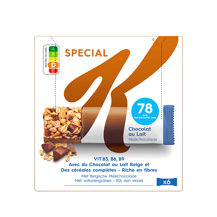 Barres Special K Chocolat au lait - 6x21,5g