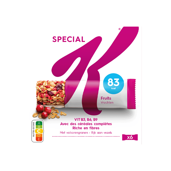 Barres Special K Fruits Rouges - 6x21,5g