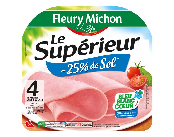 Jambon Le Supérieur sans couenne -25% de sel