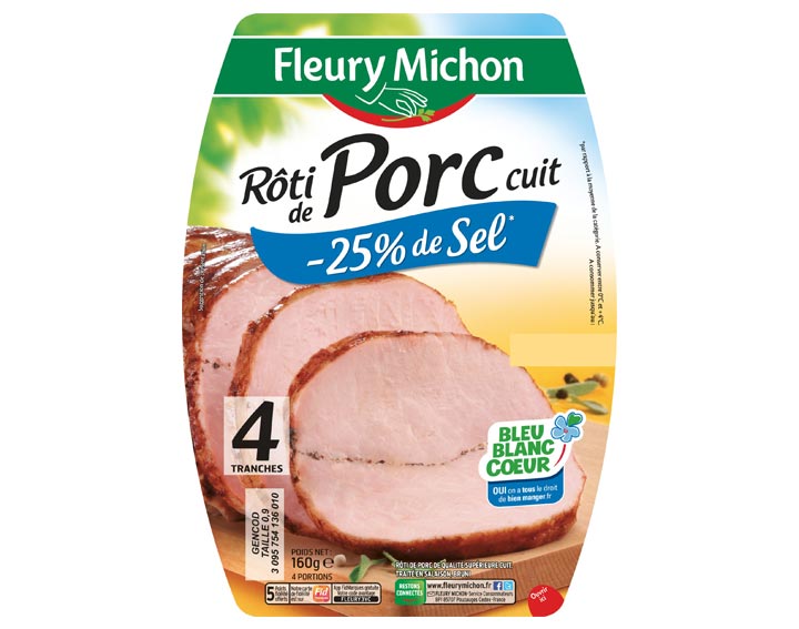 Rôti de porc cuit -25% de sel