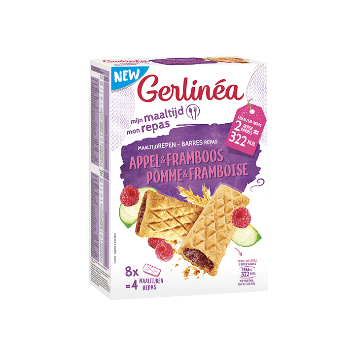 Gerlinéa Barres Fourrés Pomme & Framboise 360g