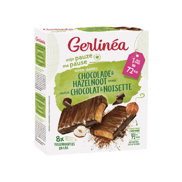 Gerlinéa Barres Chocolat & Noisette 106g