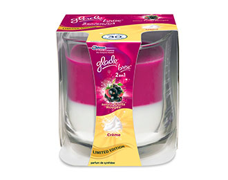 Bougie 2 en 1 Senteur Fruits Rouges - Crème