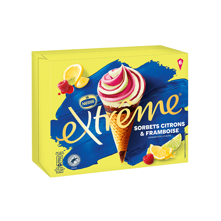 Sorbets citrons et framboises x6 - 438gr