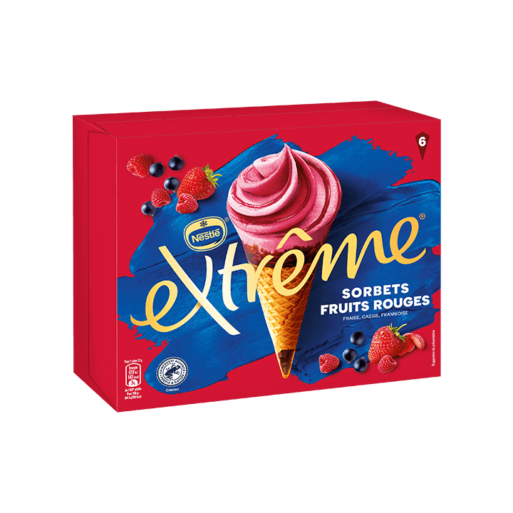 Sorbets fruits rouges x6 438gr