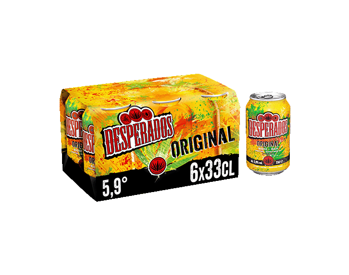 Desperados Original bière aromatisée tequila canettes 6x33cl 5.9°