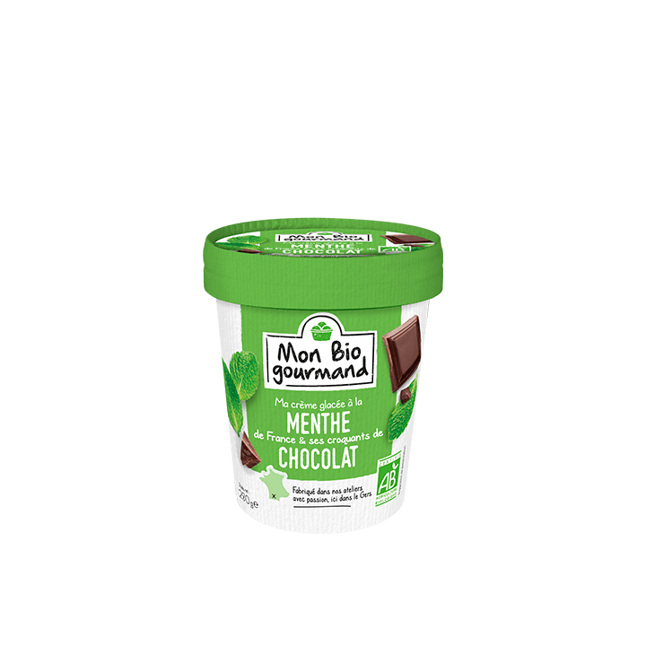 Crème glacée BIO Menthe de France & Chocolat