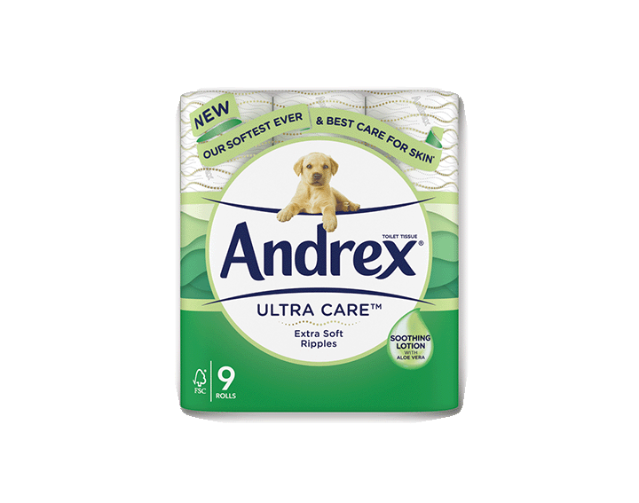 Andrex® Ultra Care™ 9 Roll Toilet Tissue
