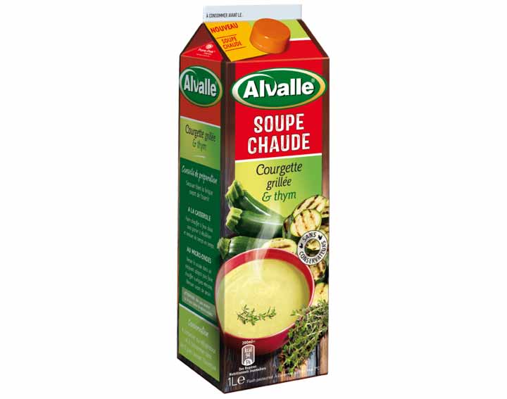 Soupe Chaude Courgette grillée et Thym