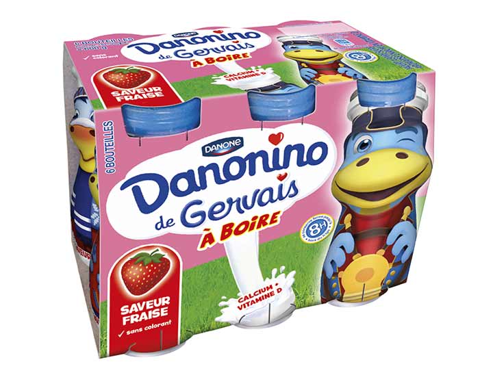 Danonino de Gervais à Boire saveur Fraise