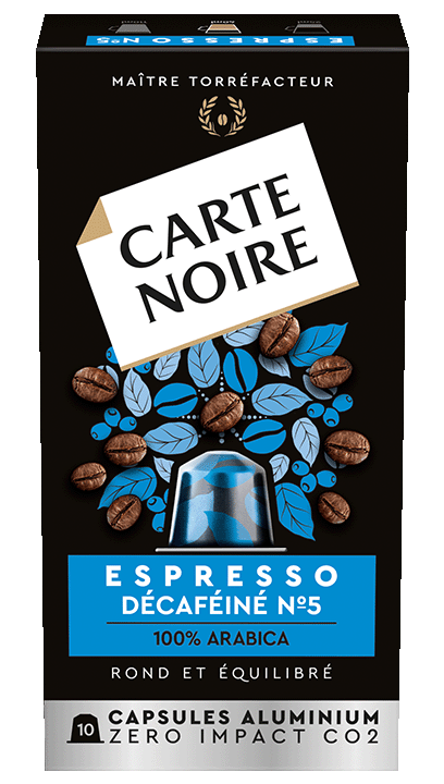 Espresso Décaféiné N°5, 10 capsules en aluminium