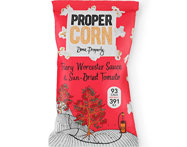 PROPERCORN Fiery Worcester Sauce & Sun-Dried Tomato 20g
