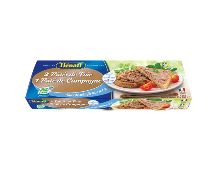 Lot de 2 Pâtés de Foie et 1 Pâté de Campagne