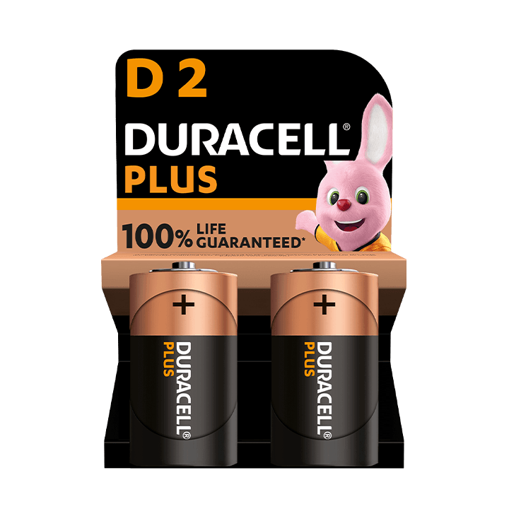 Duracell PLUS 100%  D X2