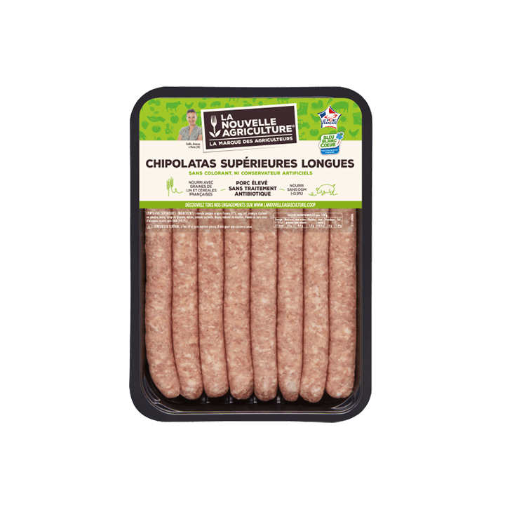 Chipolatas supérieures longues 8 x 640g