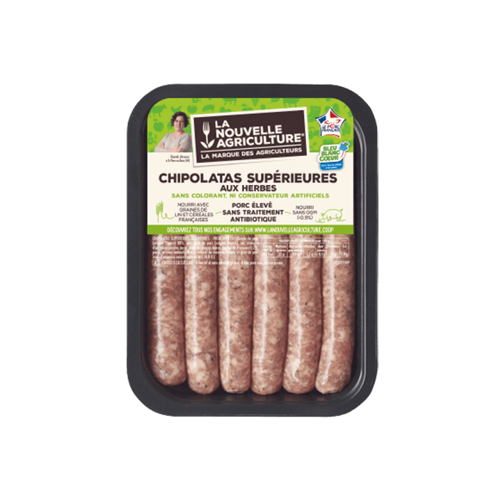 Chipolatas supérieures aux herbes 6 x 330g