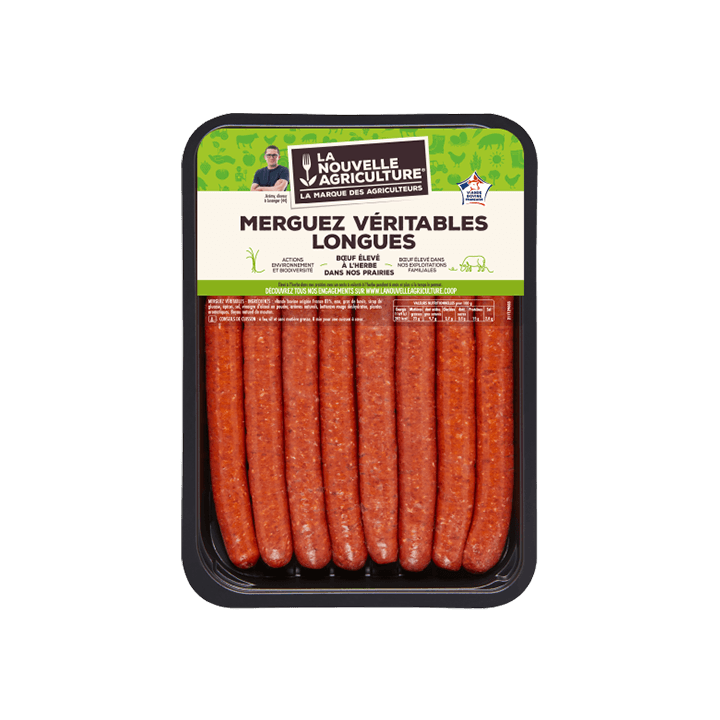 Merguez véritables de bœuf longues x8 (640g)