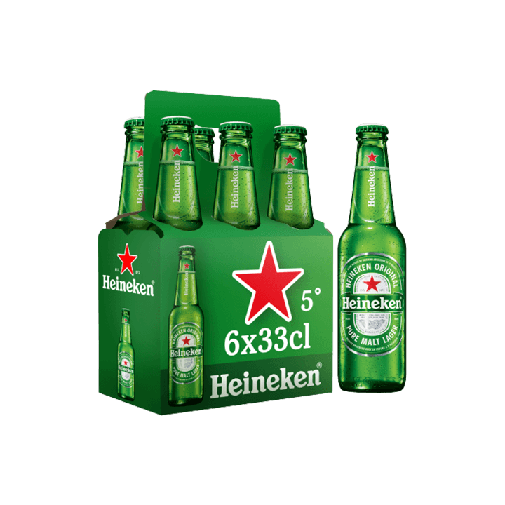Heineken bière blonde 6x33cl 5°