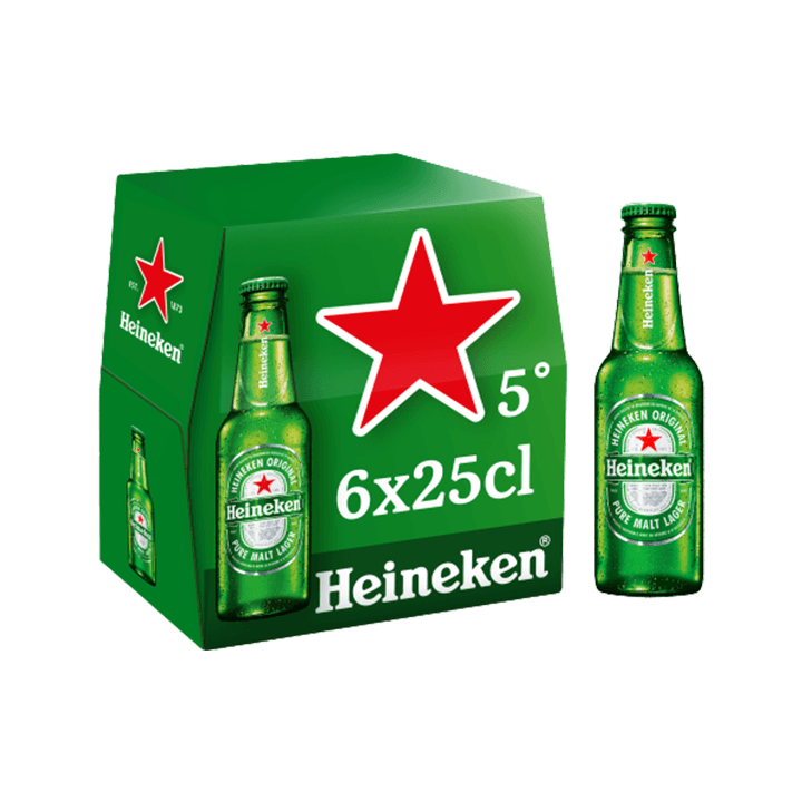 Heineken bière blonde 6x25cl 5°