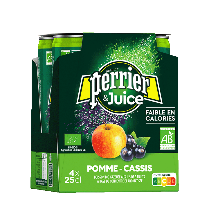 PERRIER® & JUICE Pomme Cassis 4x25cl
