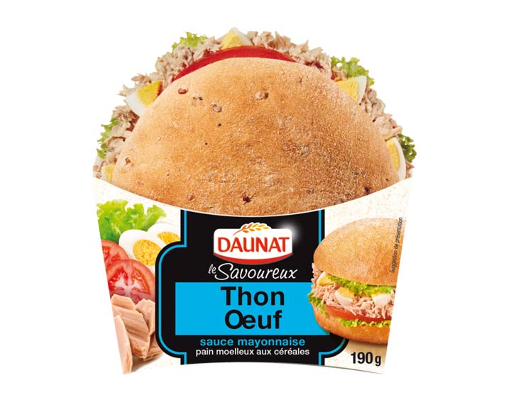 Thon Œuf sauce mayonnaise et pain bagnat