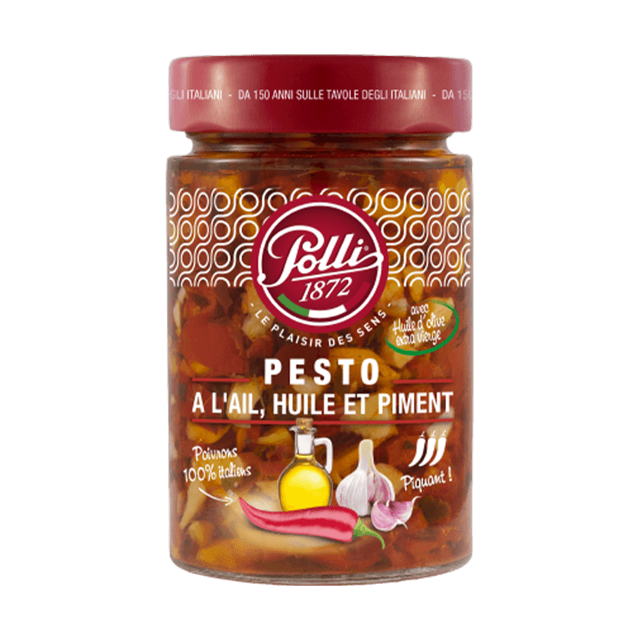 Pesto à l'Ail, Huile et Piment 190g