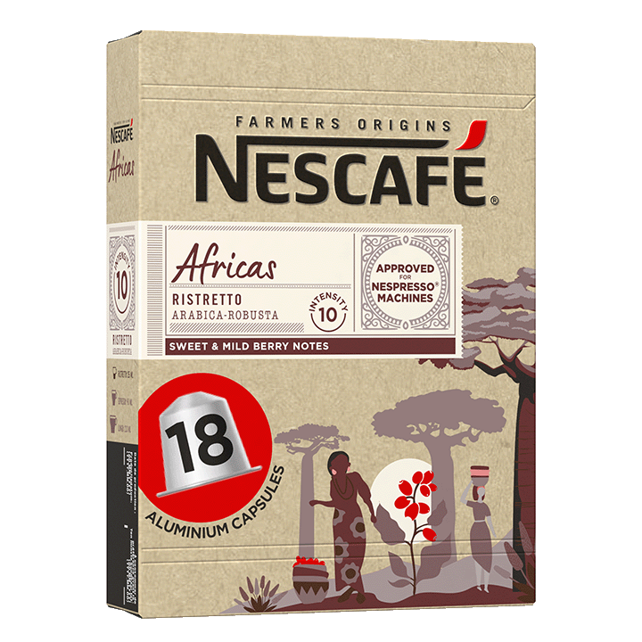 AFRICAS Ristretto intensité 10 - 18 capsules