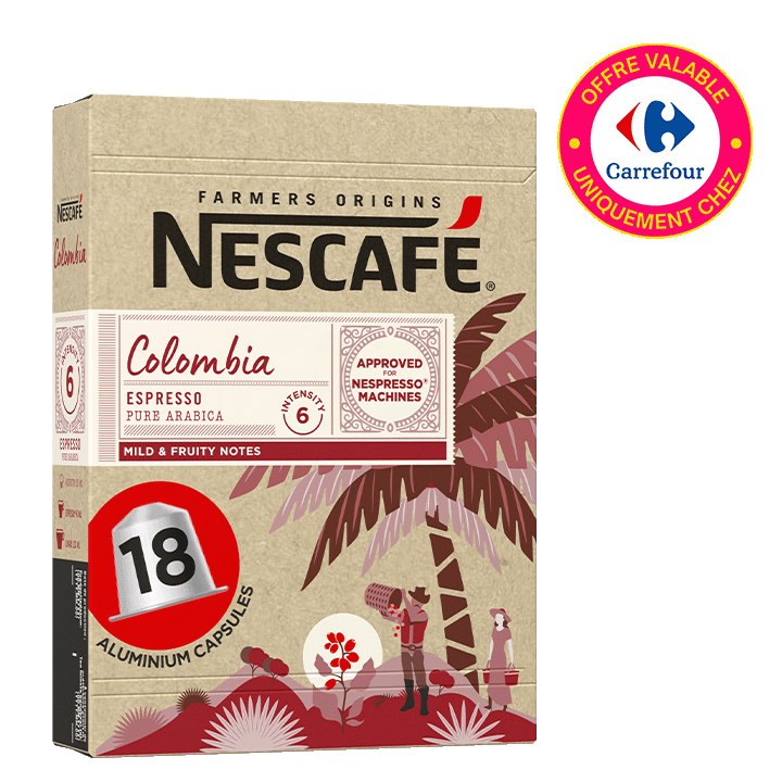 COLOMBIA Espresso intensité 6 - 18 capsules