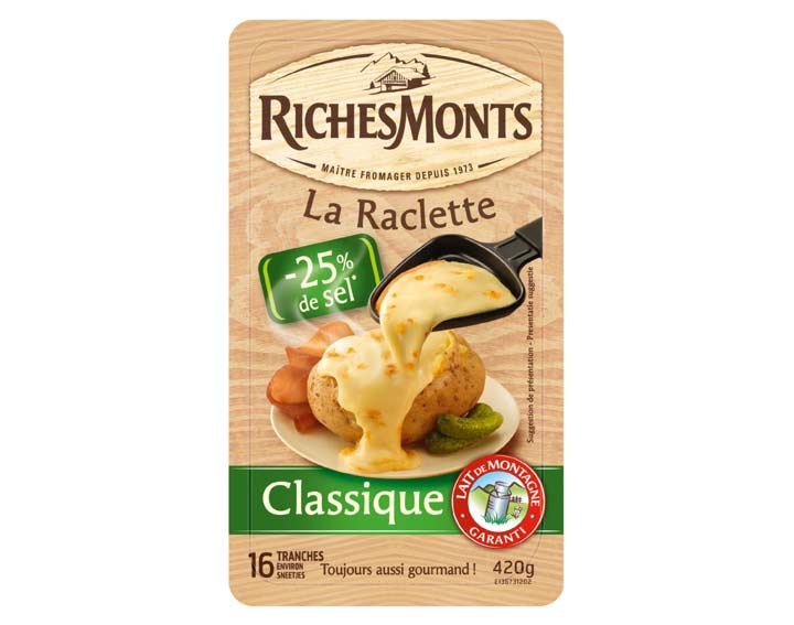 La Raclette Classique -25% de sel RichesMonts 420g