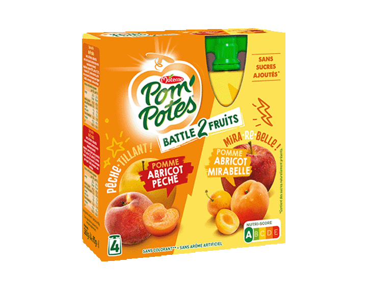 P. Abricot Pêche/P. Abricot Mirabelle 4x90g