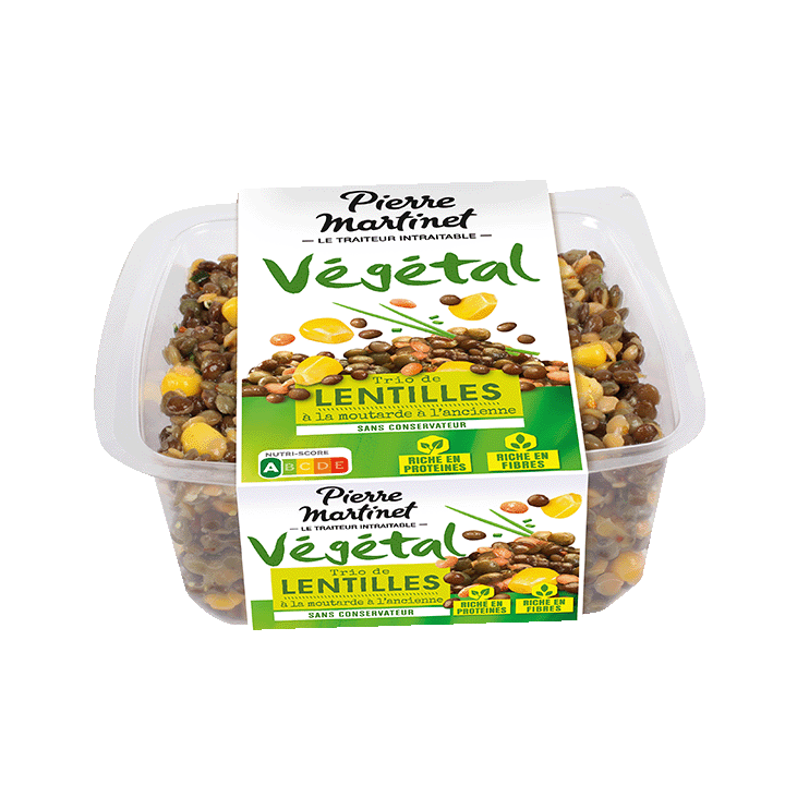 Trio de lentilles à la moutarde à l'ancienne