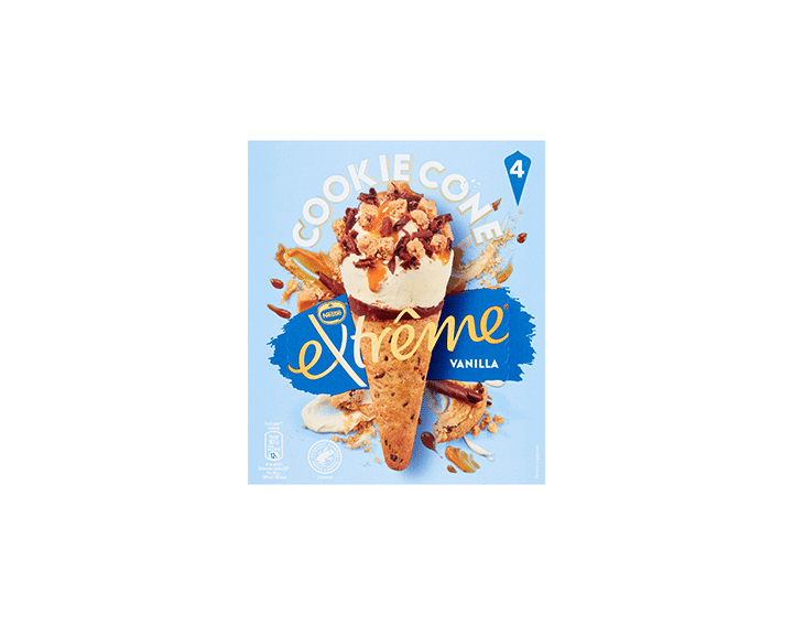 Extrême Vanilla Cookie Cone 4x110ml