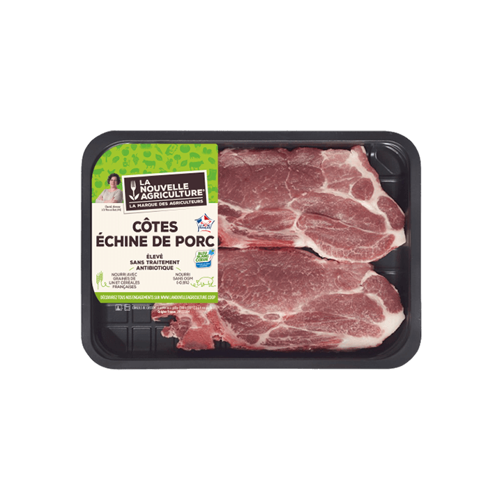 Côtes échines de porc x2
