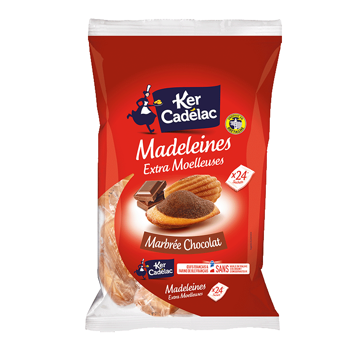 Madeleines Extra Moelleuses Marbrée Chocolat