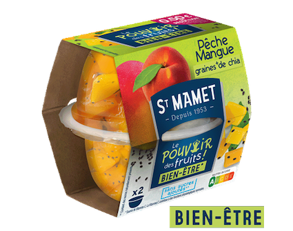 Pêche, Mangue, Graines de chia 113g x2