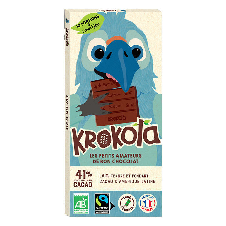 Chocolat au lait tendre 41% - bio