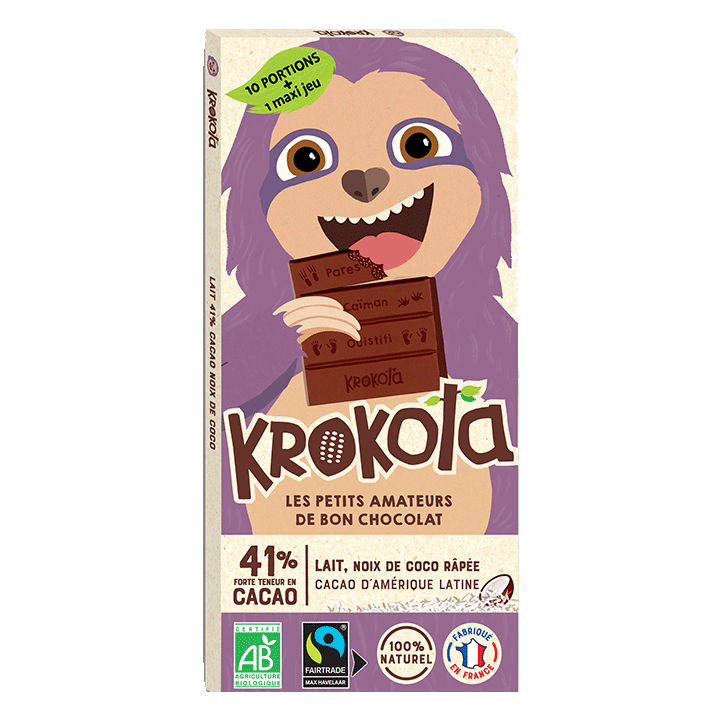 Chocolat noir 41% Noix de coco râpée - bio