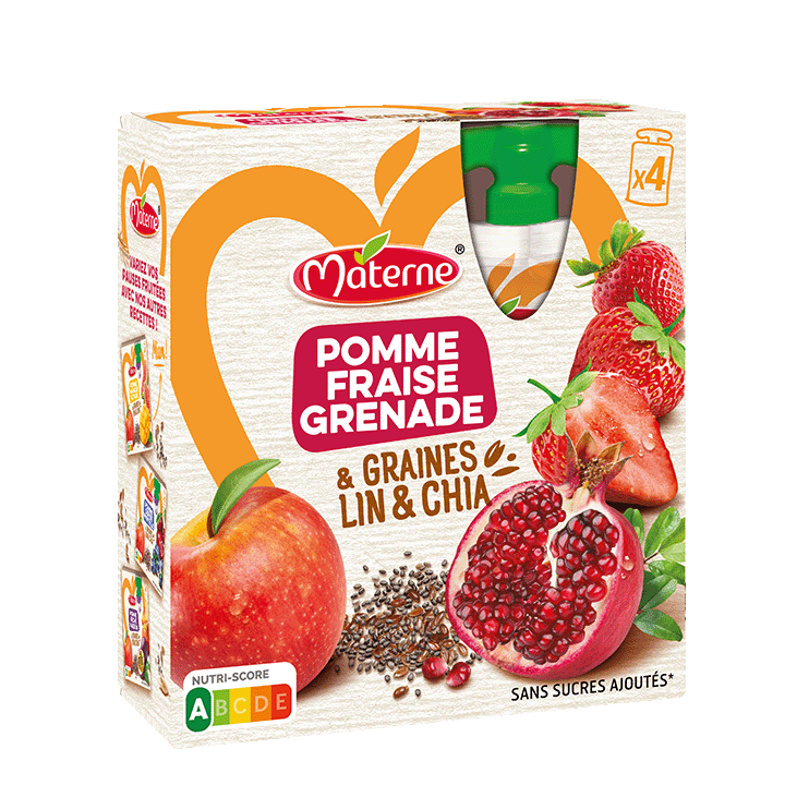 Pomme Fraise Grenade - 4x90g