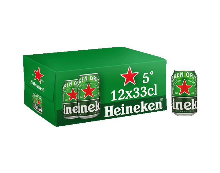 Heineken Bière blonde canettes 12x33cl 5°