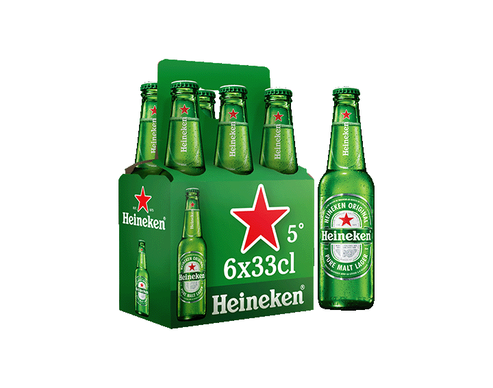 Heineken bière blonde 6x33cl 5°