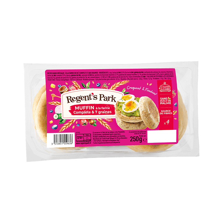 Muffin à la farine complète & 7 graines 250g
