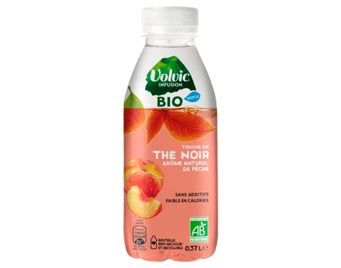 Volvic Infusion Bio Zwarte Thee - Perzik 75cl