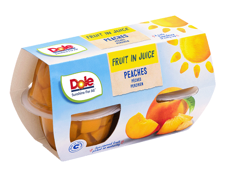 Dole Pêche au jus de fruit 4x113gr