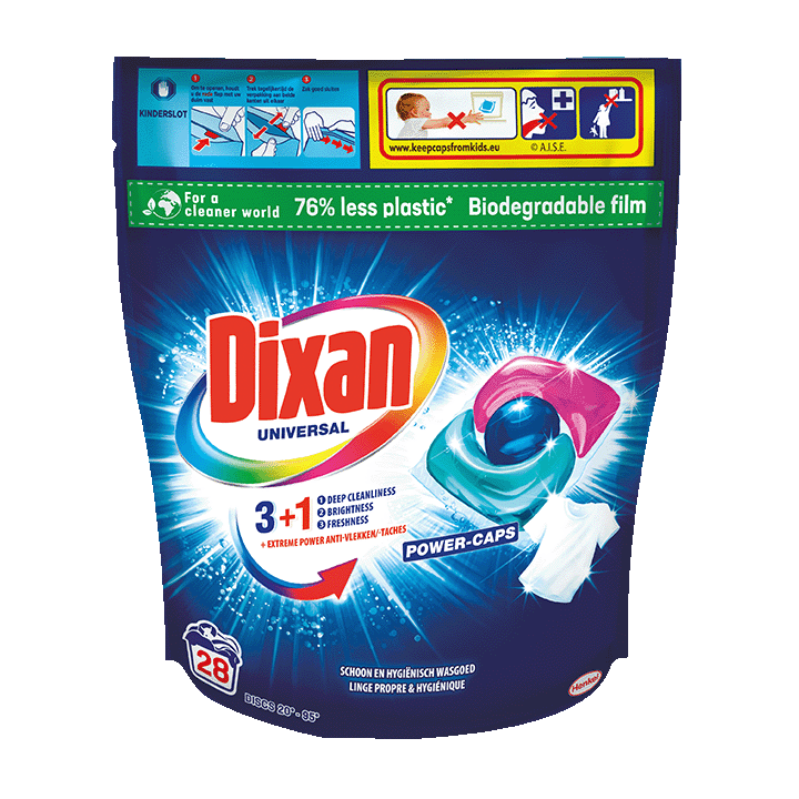 Dixan Power Caps Universal 28 wasbeurten