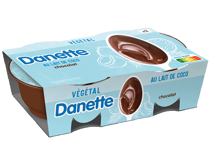 Danette Végétal x2 chocolat - Lait de Coco