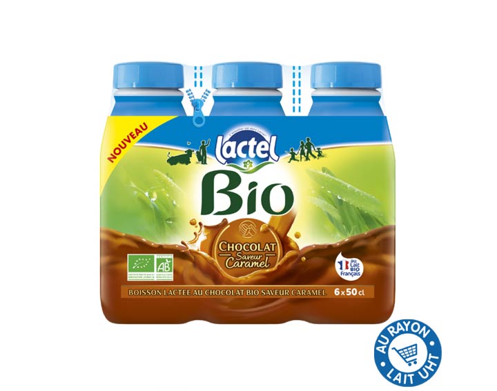 Lactel Bio Chocolat saveur Caramel 6x50cl