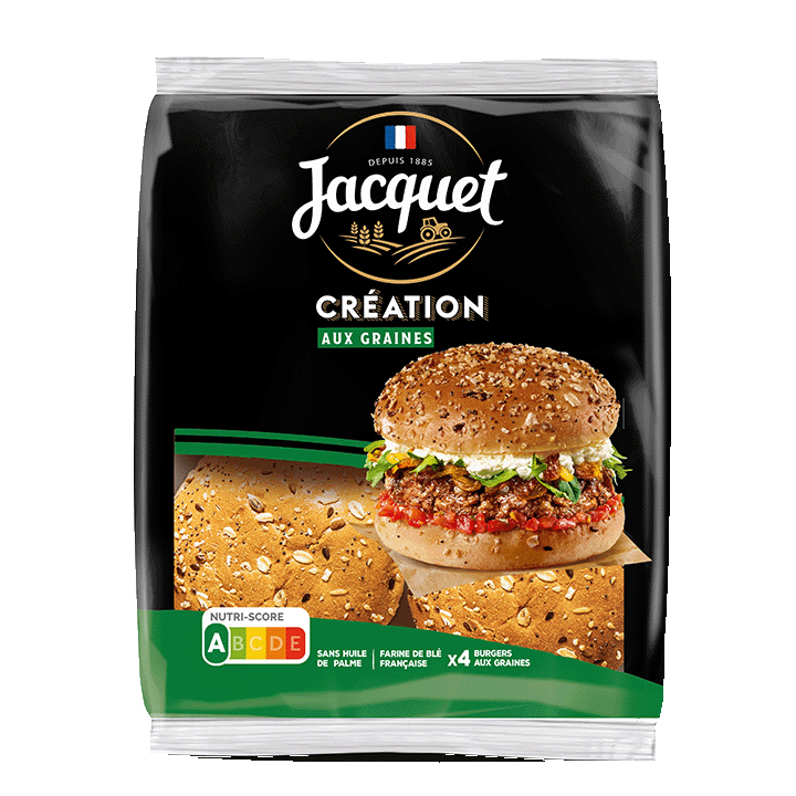 Création Burger aux Graines x4